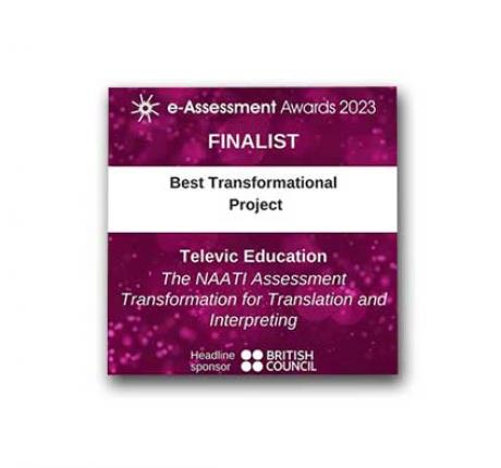 Televic shortlisted for the 2023 e-Assessment Awards